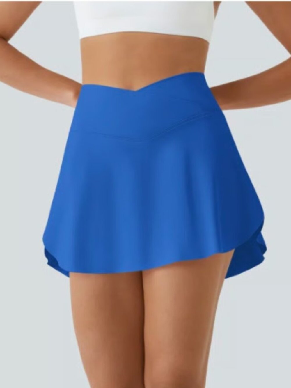 NWT Halara So Softly Crossover Skort Blue Size Large